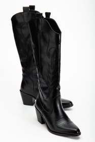 Resim Fagi Zeyn Siyah Western Kadın Çizme 