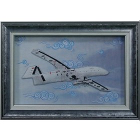 Resim E38 El İşçiliği Kum İğnesi Tablo Bayraktar Tb3 68x47 CM - 5985 