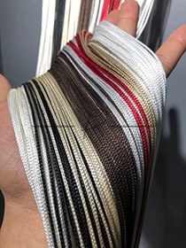 Resim İp Tül İp Perde Kalın Zincir Serisi 250 x 270 Siyah 