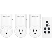 Resim Uzaktan Kumanda Prizi Kablosuz Işık Anahtarı Elektrik Prizi Ev Aletleri İçin -- Abd Prizi Ac 120v 3rx-1tx 