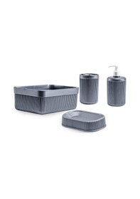 Resim Hometarz 4 Lü Plastik Banyo Seti Fırçalık Sabunluk Organizer 001 