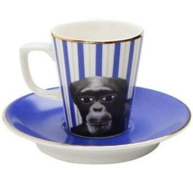 Resim Porland Wild Life Monkey Tabaklı Kahve Fincanı 75cc 04ALM005280 Renkli 