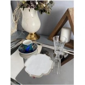 Resim Renklimestore Linda Mia Home Kokteyl Peçete 6'lı Takım Taş Rengi (Beyaz-Taş) 