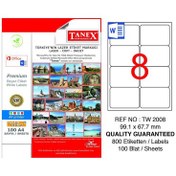 Resim Tanex Tw-2008 Beyaz Sevkiyat ve Lojistik Etiketi 99.1 X 67.7 MM 