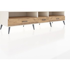 Resim Kronos Tv Ünitesi 3 Raflı 3 Çekmeceli 220x59x51 Aytaşı-çam Atlas Çam/atlas Çam - Aytası 