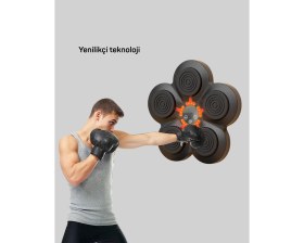 Resim Datatek Evde Fitness Için Akıllı Boks Makinesi Işıklı Vuruş Noktalı Bluetoothlu 