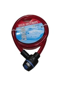Resim Zoli 4521 Anahtarlı Bisiklet Halat Kilit 15x1000 Mm Bisiklet Kilidi Kırmızı 