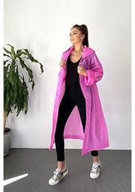 Resim Marlux M21M Unisex Kapüşonlu Çıtçıtlı Eva Yağmurluk - Pembe 