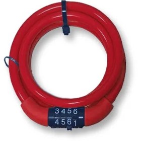 Resim IMPACT Kilit LUKID Şifreli 8x100 Çelik Halat Kırmızı 