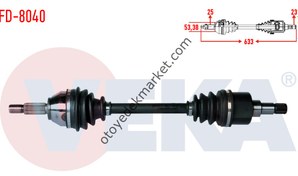 Resim Ford Focus (1998-2004) Aks Komple Sol (Veka) 