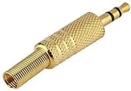 Resim Gold stereo jack 3.5 mm aux jack gold aux jack kulaklık erkek jack mikrofon jack 