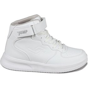 Resim Jump 16308 Yüksek Bilekli Beyaz Kadın Sneaker Günlük Spor Ayakkabı Beyaz 