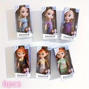 Resim Fochsia Disney Frozen Prenses Bebek Seti 6 Parca Elsa Anna Kristoff Sven Parti Kostum Oyun Seti 