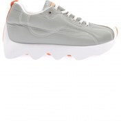 Resim Dgn Kadın Kalın Taban Sneakers Ayakkabı Mint Yeşili Cilt 9163119 
