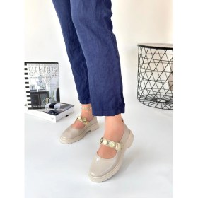 Resim Okira Bej Rugan Oxford Ayakkabı 