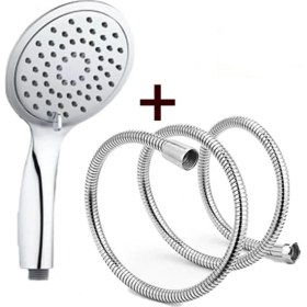 Resim Tema Slim El Duş Başlığı + Kromajlı Lüks Spiral 