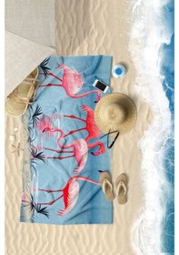 Resim Flamingo Dijital Baskılı 70X150 CM Plaj Havlusu 