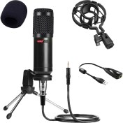 Resim Lastvoice BM800 Full Black Kondenser Youtuber Mikrofon + 7.1 