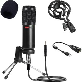 Resim Lastvoice BM800 Full Black Kondenser Youtuber Mikrofon + 7.1 