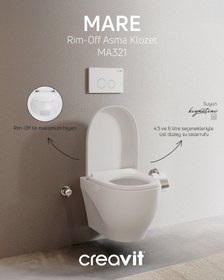 Resim Mare Rim-Off Asma Klozet v Duroplast Kapak Set 