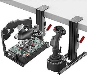 Resim Logitech X52/X52 Pro/X56/X56 Rhino/Warthog A10C&Throttle/Winwing Orion/T.16000M FCS/TCA Officer Pack Airbus/VKB Gunfighter MKIII ile uyumlu gelişmiş evrensel masa tutucu 