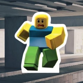 Resim Ayaklı Pano Roblox Noob Temalı 33x29 Cm Doğum Günü Masa Dekoru Çocuk Odası Süsü Diğer 