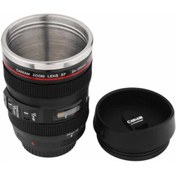 Resim MOBGİFT Objektif Lens Siyah Termos Bardak 