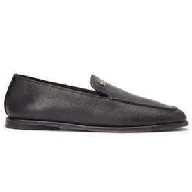 Resim Tommy Hilfiger %100 Kuzu Derisi Siyah Kadın Loafer FW0FW09319BDS 