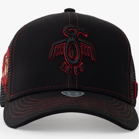 Resim Baseball Cap - Curved Visor - Symbols Collection - Red Indian - Siyah/Kırmızı - S-M (55-59 cm) 