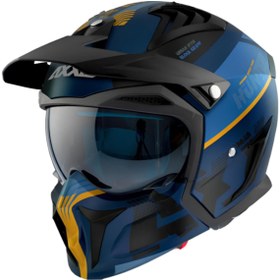 Resim AXXIS Motosiklet Kaskı Hunter SV Block C3 Mat Sarı Sport Moduler Kask Off-Road 