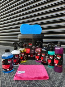 Resim KARES 10’lu Süper Set Araba Araç Yıkama Bakım Seti Fırsat Ürünler Oto Bakım Temizlik Seti Kovalı 