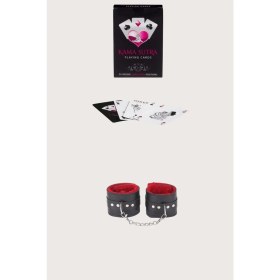 Resim Dodes Dodes Sexy Görselli Oyun Kartı Kama Sutra Siyah Kırmızı Kelepçe Set 