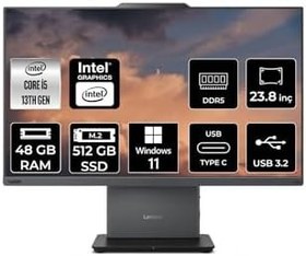 Resim LENOVO ThinkCentre Neo 50a G5 i5 13420H 48GB DDR5 512GB SSD 23.8" FHD W11P All in One & PER4 Bellek 
