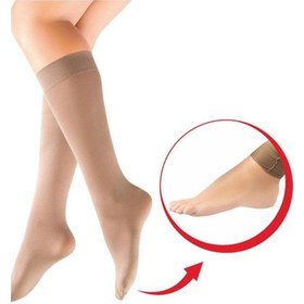 Resim Dore Abdest Çorabı 2 Adet Bronz Rengi Burnu Açılabilen Çok Amaçlı Bronz 