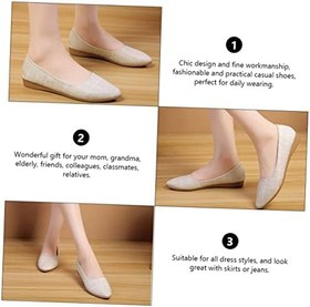 Resim 1 Çift Moda Bale Düz Kadınlar Için Şık Klasik Sivri Tabanlı Kaymaz Dekolte Burunlu Yazlık Ayakkabılar Bahar Şıklığı Üzerinde Kayma Zarif Olan Daireler Gündelik Rahat 