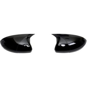 Resim Toyota Corolla Uyumlu 2020+ Piano Black Ithal Batman Yarasa Ayna Kapağı 
