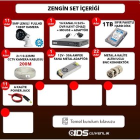Resim Ids - 11 Kameralı 1080P Fullhd 5Mp Sony Lensli Kamera Seti - 2015 