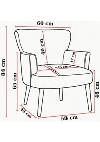 Resim Azra Mobilya Modern Turuncuteddy Kumaş Rahat Berjer Tekli Koltuk Yumuşak Dokulu, Ahşap Ayaklı Turuncu 