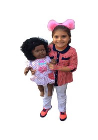 Resim Türkçe Konuşan Afro Oyuncak Bebek 60 CM 