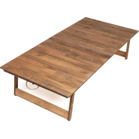 Resim Mena Rise Katlanır Sabit Ayaklı Kamp, Piknik ve Bahçe Masası 70X150 cm - Ceviz Renk 