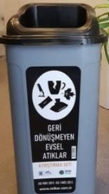 Resim Sıfır Atık Projesi Evsel Atık Kutusu 60 Lt Ücretsiz Kargo 