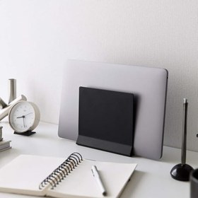 Resim Yamazaki 4499 Tower Slim dizüstü bilgisayar standı, siyah, çelik/silikon/polipropilen, minimalist tasarım, 16 x 5,7 x 15,2 cm (U x G x Y) 