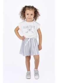 Resim Bestkids Kız Çocuk Baskılı Bel Bağlamalı Bluz 001 