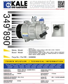 Resim KALE Vag Klima Kompresoru Caddy Golf V Jetta Passat Tiguan Touran A3 Leon Octavıa 1.6 1.9 2.0 Tdi 1.6fsi 