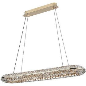 Resim Kyler Sıralı Gold 3 Renkli Kristalli Led Sarkıt Avize Gold 