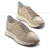 Resim Bambi Bej Floter Hakiki Deri Erkek Sneaker E01310110240 