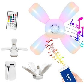 Resim Müzik Lambası Led Rgb Animasyonlu 220V E27 Bluetooth Kumandalı Or (547606071) 