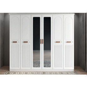 Resim Morgan Membran 6 Kapaklı Gardırop Montaj Dahil Beyaz 240 Cm 