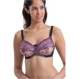 Resim Siyah Mor Mı Emay 148 D Balenli Toparlayıcı Sütyen Siyah Mor 