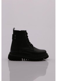 Resim Dgn 2796-2027 Kalin Taban Bağcikli Kadin Bot 2796-2027-R1534 Siyah 